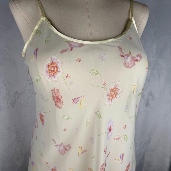 Vintage BHS 90s Sheer Floral Slip Dress Fairycore Coquette Size US16 - Picture 3 of 7
